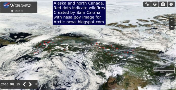 Incêndios florestais no Alasca Canadá, um feedback de auto-reforço do aquecimento global